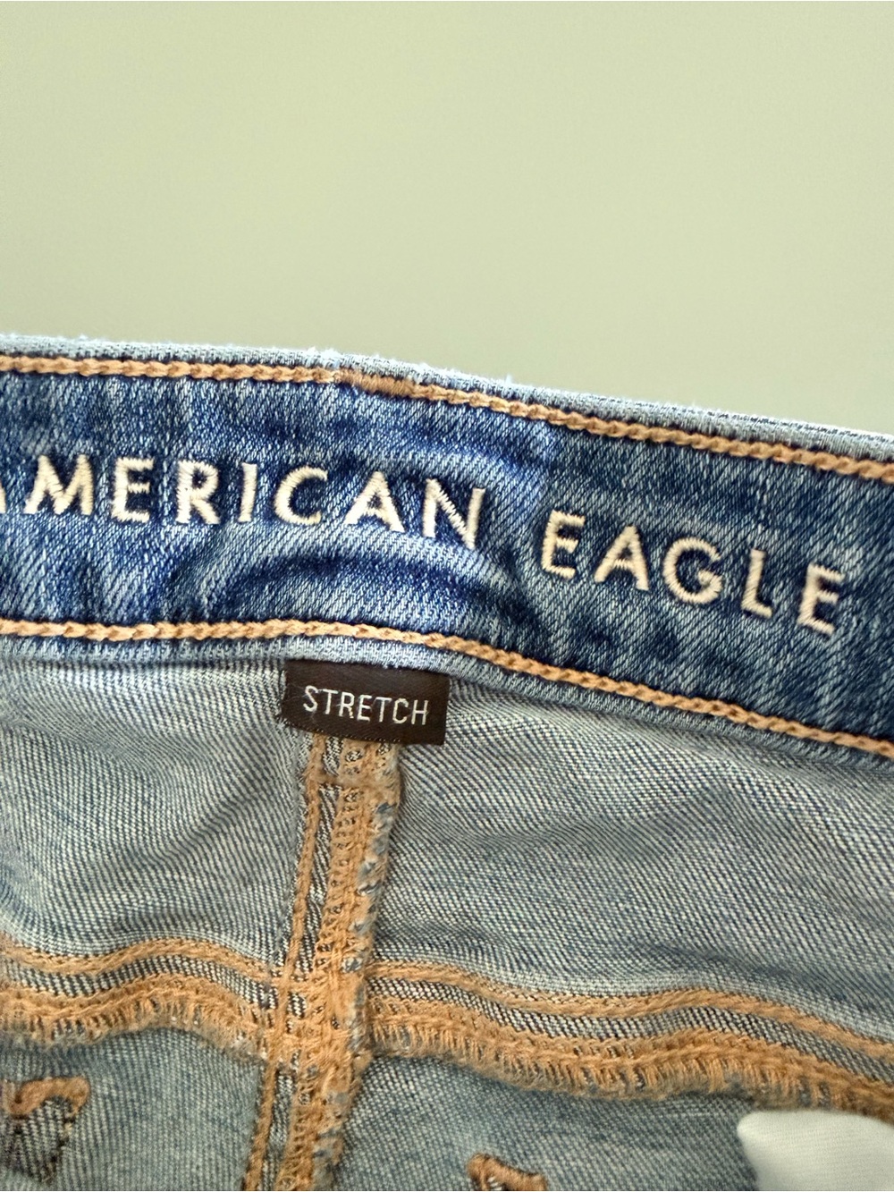 American Eagle Women’s Distressed Light Blue Denim Jeans and Denim Skirt - Picture 8 of 10